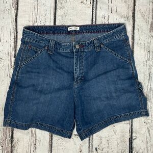 Lee Blue Denim Womens Shorts Just Below The Waist Summer Beach